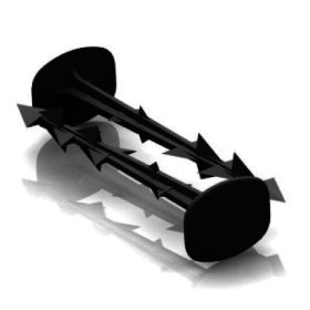 Leszúró tüske - MŰANYAG 12,5cm - geotextilhez